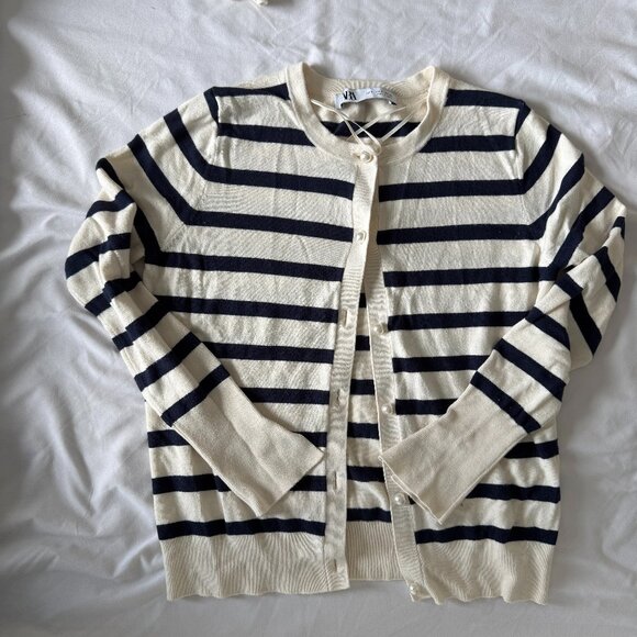 Zara navy stripe knitwear set - Picture 1 of 5